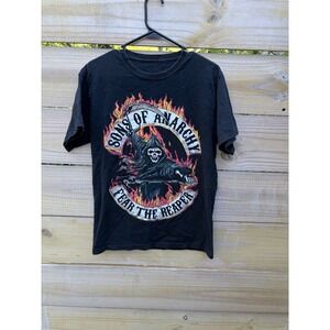 Sons of Anarchy Mens Black Fear the Reaper Graphic T-Shirt Short Sleeve Small